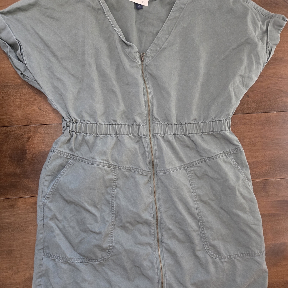 Universal Thread Olive Utility Zip Front Dress Xl… - image 1